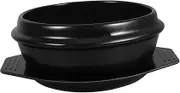 UTHCLO Ceramic Soup Pot Tray Korean Style Stone Bowl Large Bibimbap Pot 1500ml Gas Stove Safe