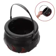 Halloween Pumpkin Prop Decor Bucket Black Witch Bowl Witches Cauldron Candy