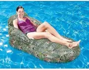 Camo Float Raft Pool MOSSY OAK OBSESSION Pool Raft Lounge 62L x 34W x 25H