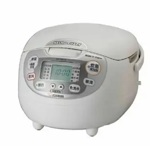 【ZOJIRUSHI 象印】日製6人份黑金剛微電腦電子鍋 NS-ZEF10 -白