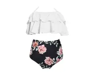 High Waisted Bathing Suit Mommy and Daughter Swimwear Bikini Sets - 2#