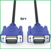 VGA Monitor Cord VGA to VGA Cable Full HD 1080p HD15 SVGA Laptop HDTV Male