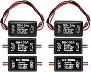 Suesacy 6PCS GS-100A Brake Light Flasher Module DC 12-24V 2A 24W High Brake Controller Tail Lamp Prompt Controller