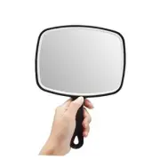 Hand Mirror, Black Handheld Mirror with Handle, 6.3" W x Medium (Pack of 3)