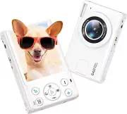 Kids Digtial Camera,4K Vlogging Camera for YouTube,64MP MP3 Player Camera(White)