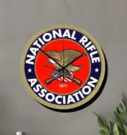 NRA Art Wall Hanging Clock Time Piece PROTECT 2ND AMENDMENT