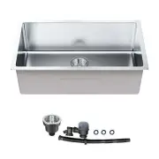 VEVOR Kitchen Sink, 304 Stainless Steel Drop-In Sinks, Undermount Single Bowl...