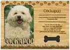 Cockapoo Engraved Wood Picture Frame Magnet
