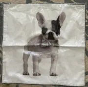 Pottery Barn Teen ~FRENCH BULLDOG ~ PARTY DOGS~ PILLOW Cover ~Sequin BOW TIE~