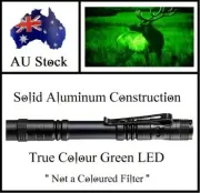 Green LED Tactical Military Aluminium Flashlight Pen Light Therapy Night Vision