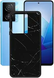 Generic TPU Cover for Vivo IQOO Z7X, Black Flexible Silicone Slim fit Soft Shell Cute Back Case Bumper Rubber Protective Case for Vivo IQOO Z7X (6,64") - KE34