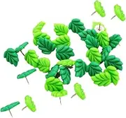 KAILIKETIY 30Pcs Leaf Shaped Decorative Tacks Portable Push Pins for Message Boards Photos Art Craft Activities Lightweight Compact for Home Office Use