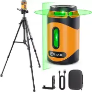 CIGMAN 360° Laser Level with Tripod, Green Self Leveling Cross Line Laser,