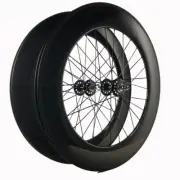 700c Carbon Fixed Gear Clincher Tubular Wheels Track Road Bike Wheelset 88x25mm