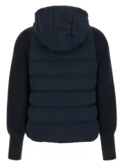 [Brunello Cucinelli] Brunello Cucinelli-Two-Material Puffer Jacket Puffer Jackets Blu-Donna 38IT
