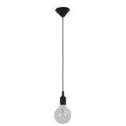PEN Pendant Lamp Light Interior ES Black Silicon Suspension OD45mm