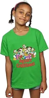 [Absolute Cult] Disney Girls Mickey Mouse And Friends Christmas T-Shirt Irish Green 12-13 years