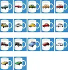 300ml Ceramic Mug with Motif: Fiat Car Models Coffee Cup Car Part 1 From 2