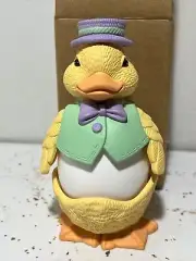 EASTER EGG PALS DUCK FIGURE CERAMIC Egg Holder FIGURINES New In Box. A9