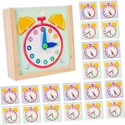 CIYODO Kids Wood Clock Toy Miniature Wall Clock Time Learning Clock Plaything Children Educational for Decorative Miniature House