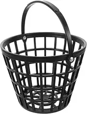 WOONEKY Durable Plastic Storage Unit with Handle for Balls Sturdy Outdoor Container for Efficient Golf Practice and
