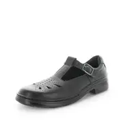 Wilde School Jesse Girl's School Shoes - Black Smooth