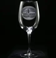 YOUR LOGO carved on 4 WINE glasses (Set of 4)