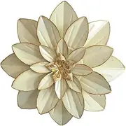 ARHAR Metal Flower Wall Decor Indoor Wall Hanging Art Wall Sculptures Ornaments Blue,Green,As Shown (Color : White, Size : As Shown)