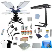 4 Color 4 Station Screen Printing Machine Flash Dryer Micro-registration Kit