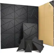 12 Pack Sound Proof Foam Panels for Walls 12" X 12" X 0.4"Wall Panels with Noise