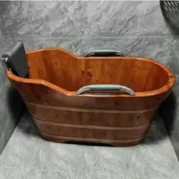 在飛比找蝦皮購物優惠-獨立式浴缸泡澡桶洗澡桶浴缸香柏木大人浴桶成年人傢用木桶泡澡沐