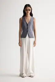 Quincey Knit Vest Storm Size 4 | Elka Collective