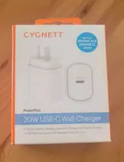 NEW Cygnett PowerPlus 20W USB-C PD Wall Charger AU - White | Wall Plug | Sealed