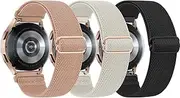 [3 PACK] Elastic Solo Loop Bands for Samsung Galaxy Watch 6 Bands & Galaxy Watch 5 Bands 44mm 40mm Women/Men, 20mm Soft Stretchy Nylon Sport Straps for Galaxy Watch 6/4 Classic/Watch 5 Pro Band 45mm/Active 2/Watch 3 41mm