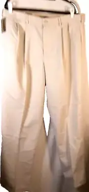 Dockers D4 men's tan 38/34 pleated pants NWT comfort khaki with custom waistband