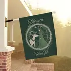 Enchanted Yuletide Garden Banner, Magical Holiday Flag, Blessed Yule Tide Decor