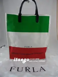 在飛比找Yahoo!奇摩拍賣優惠-*小米蘭* FURLA 限量版國旗購物包 義大利國旗 現貨