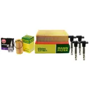 Mann Filters Denso 4 Coils NGK 4 Ruthenium HX Spark Plugs Tune Up Kit For Audi (for: Audi)