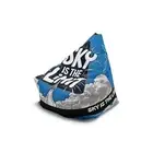 Boys Rocket Themed Bean Bag Chair Cover Room Decor, Blue Gray 'Sky is the Limit'