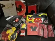 Mickey Mouse Birthday Decoration With Banner Plates,Cake Topper, Ballon & More