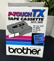 Brother P-touch TX-5511 1" Black On Blue tape for PT-8000, PT-30/35 printers