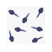 Funny Sperm Pattern Face Towel, Cute Bathroom Decor, Quirky Gift, Humor Towel,