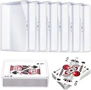 Playing Deck Card Cases Clear Plastic Trading Card Storage Box Acrylic Card Holder Box Compatible with MTG TCG Collectible Trading Card Cases, Each Case for 100 Pcs Cards (6 PCS)