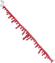 Generic 4pcs Handmade Blood Necklaces Goth Vampire Costumes Jewelry Corner Spider Web Halloween Inflatable Costume Wiggles Decoration Bloody Fake Makeup Necklace Party Ball Necklace Red