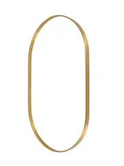 Contour Oval Mirror Frame Only in Aged Brass