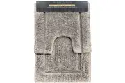 2pc Renee Taylor Tufted Bath Contour Mat Set Cotton 2200GSM Toilet Shower Linen