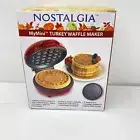 Mini Waffle Maker Nostalgia electric My Mini Turkey ( Red )