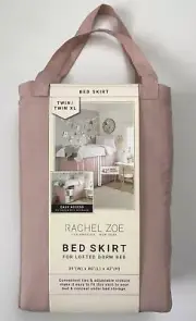 NIP Rachel Zoe Bed Skirt Lofted Bedroom Dorm Bed Twin / XL Pink New NWT