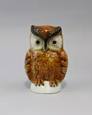 9942476 Porcelain Figurine Bird Owl Herta Wagner & Apel H10cm
