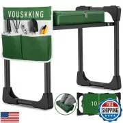 VOUSKKING Foldable Garden Kneeler and Seat, Patented Thicker Wider Softer Kne